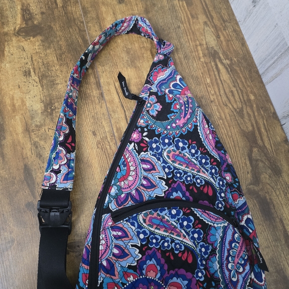 Vera Bradley Blue and Pink Paisley Crossbody Bag - Picture 3 of 9